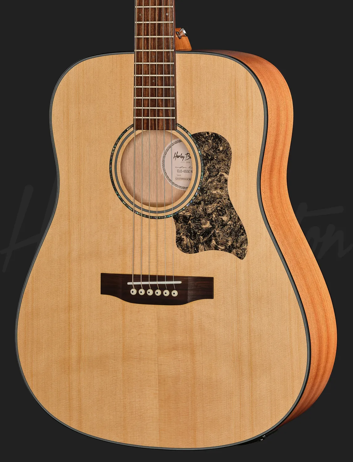 Harley Benton CLD-65SE NT Westerngitarre Natur Elektro