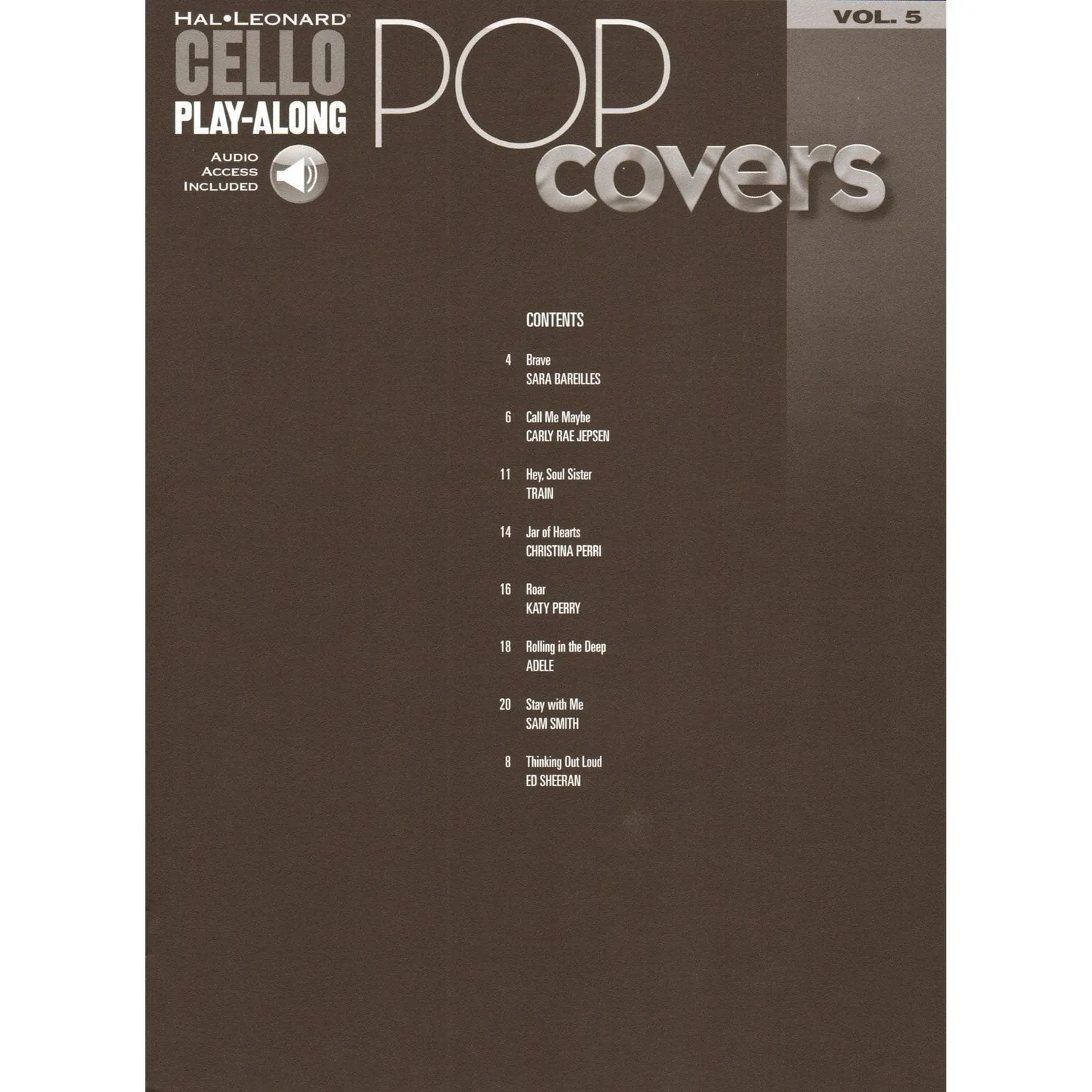 Hal Leonard Cello Play-Along Vol.5 Cellonoten Pop Covers
