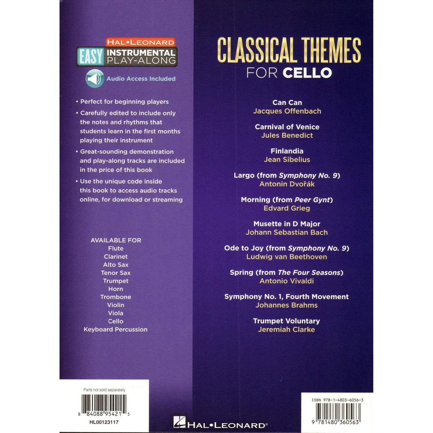 Shar Music Classical Themes Cello Noten mit Online-Audio Anfänger
