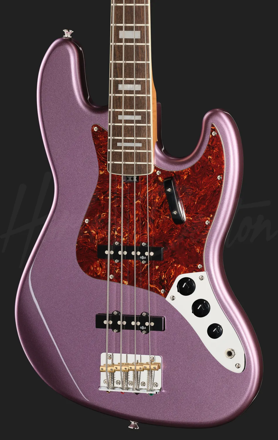 Harley Benton MV-4JB E-Bass Burgundy Mist Alnico Singlecoil