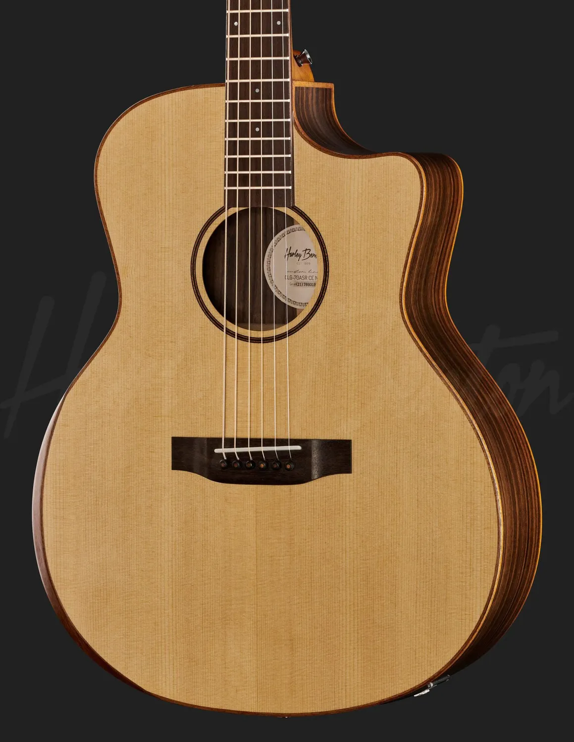 Harley Benton Custom Line CLG-70ASR CE Westerngitarre Natur vollmassiv