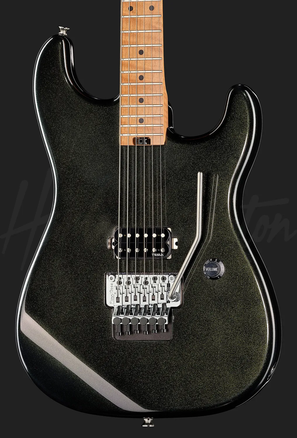 Harley Benton ST-80FR MN E-Gitarre Lime Sparkle HH