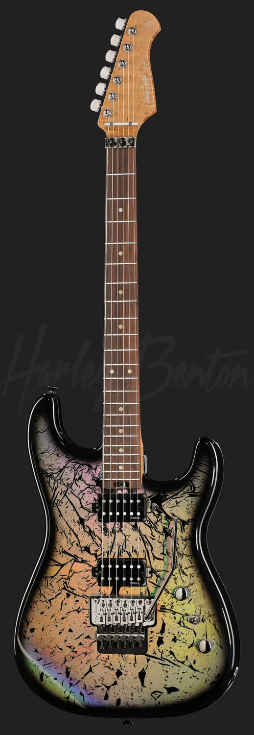 Harley Benton ST-80FR HH E-Gitarre Holographic Floyd Rose