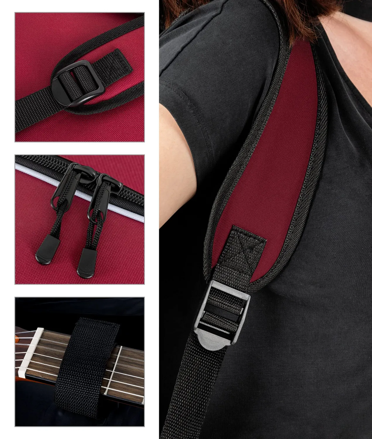 Rocktile Klassik-Gigbag 4/4 Rot wasserabweisend