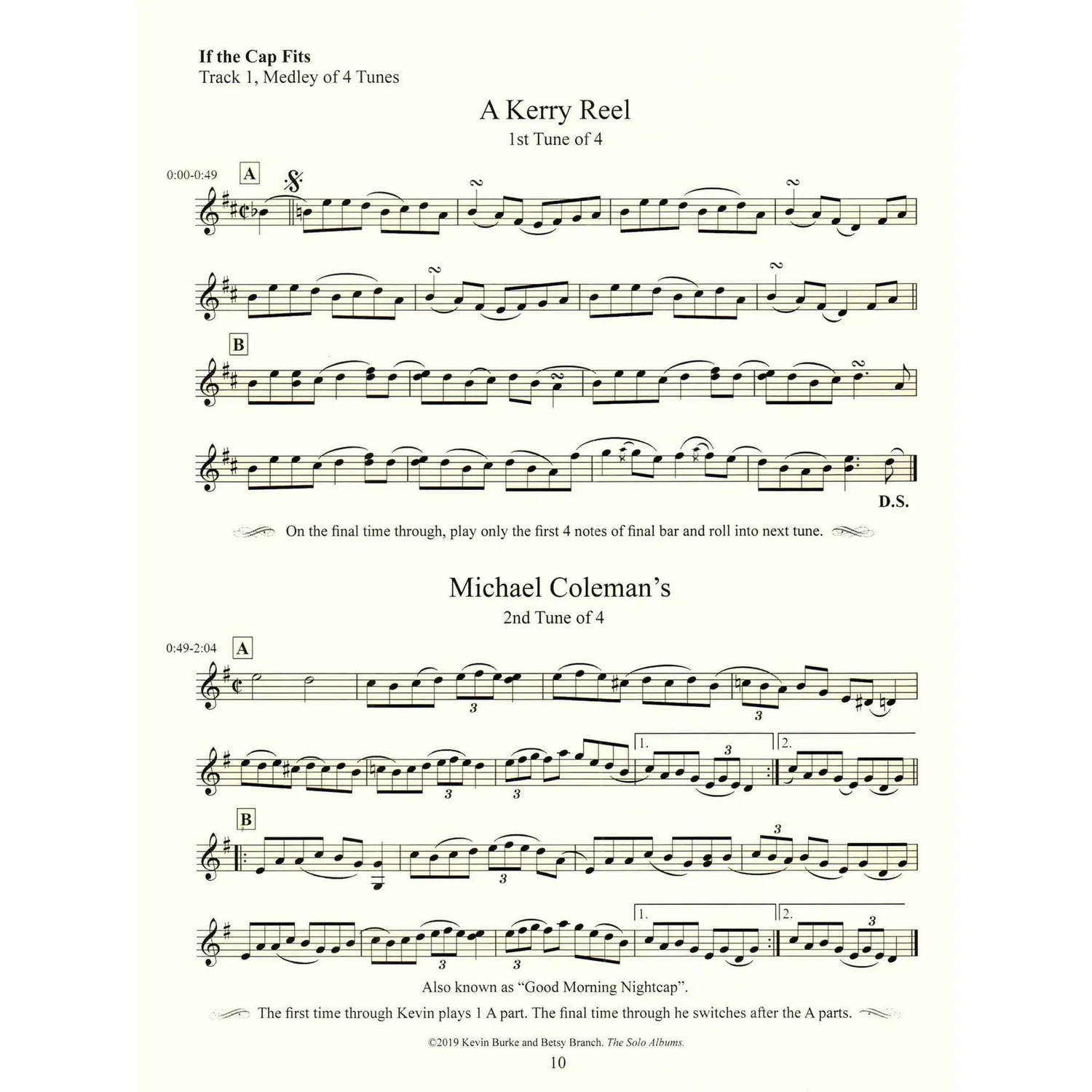 Loftus Burke Branch Solo Album Noten Violine Irish Fiddle