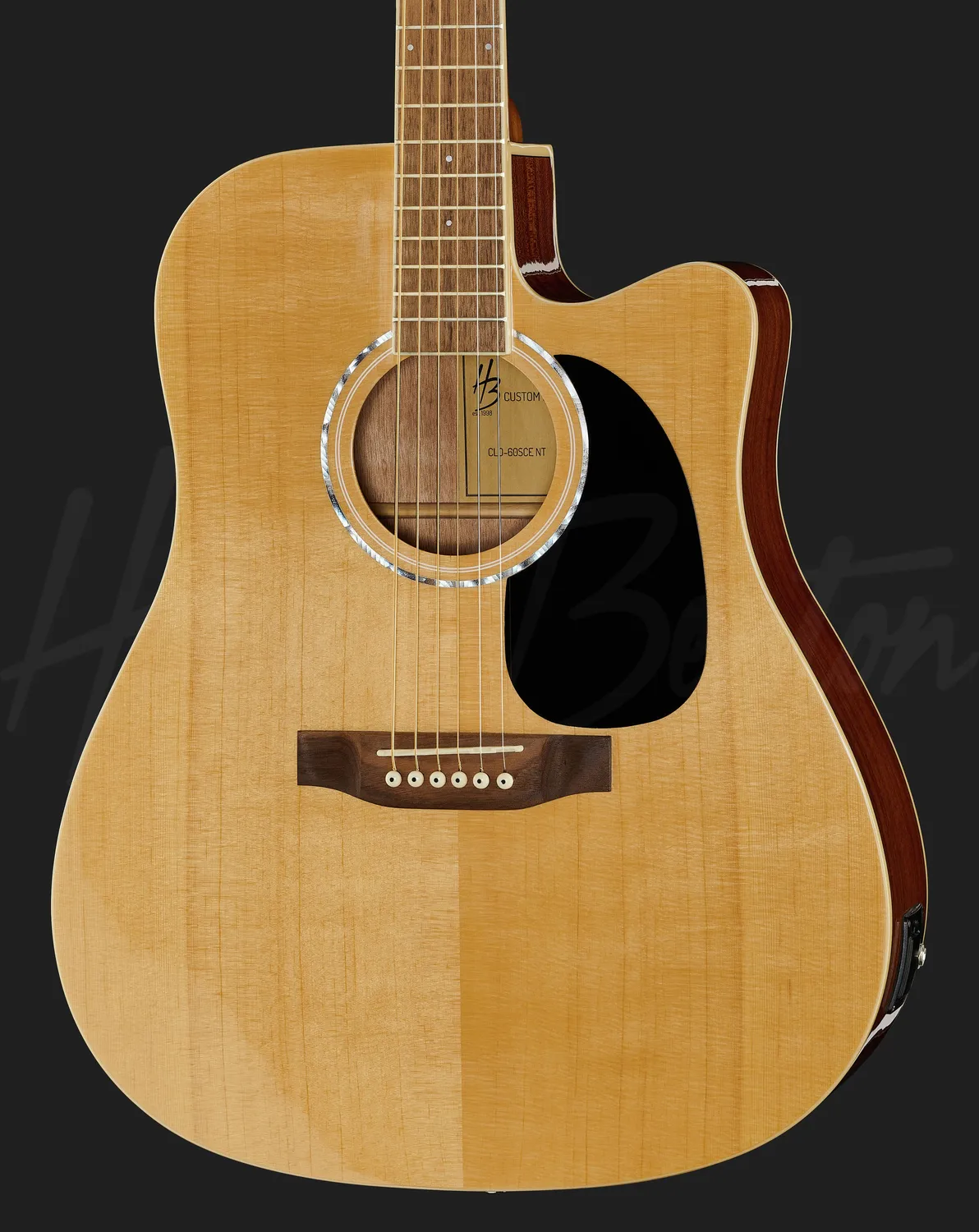 Harley Benton Custom Line CLD-60SCE Westerngitarre Natur Tonabnehmer