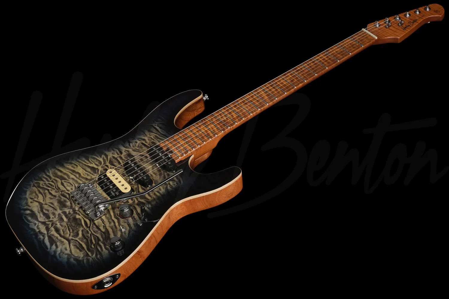 Harley Benton Progressive Fusion-IV HSS E-Gitarre Blue Burst