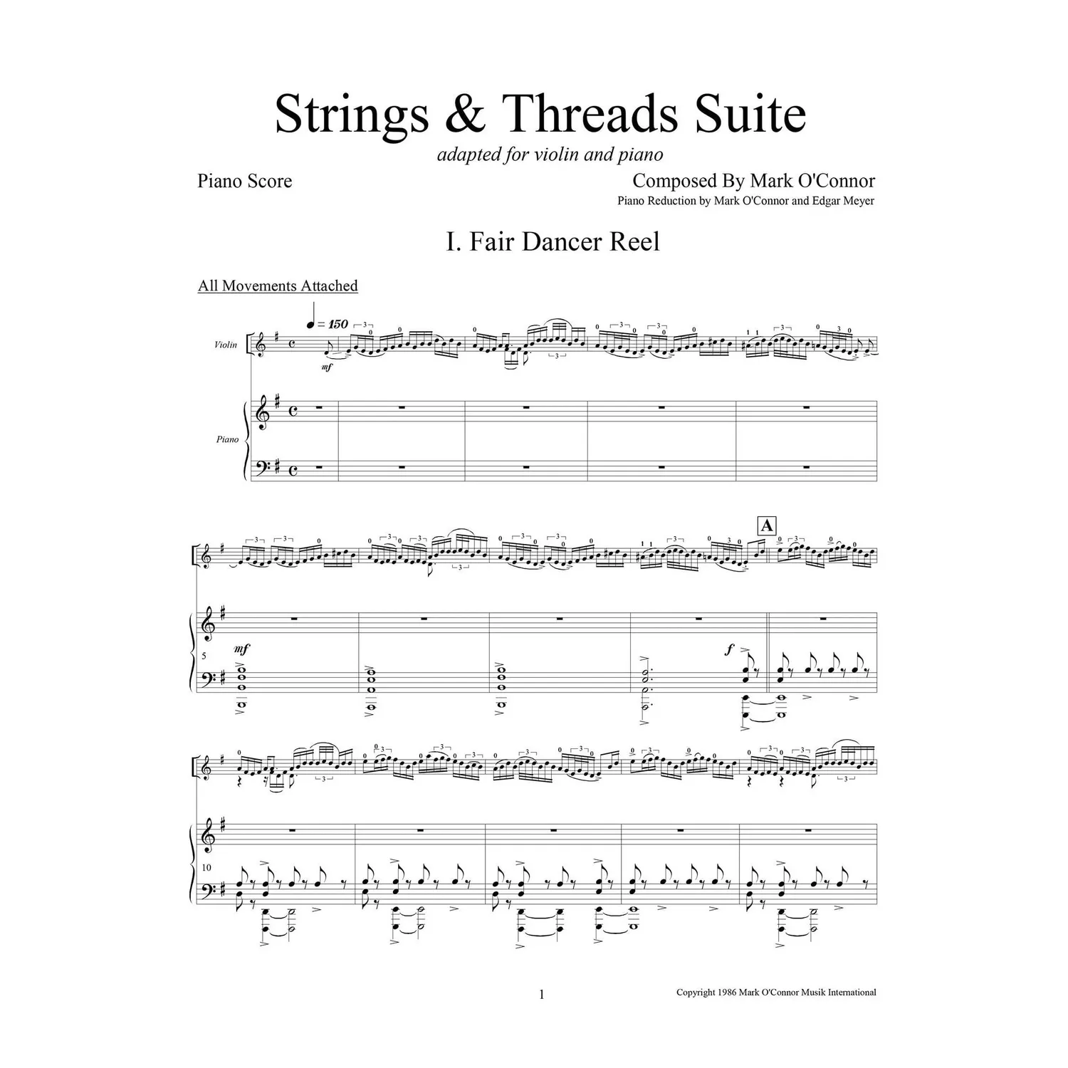 Mark O'Connor Strings & Threads Suite Noten Download Violine