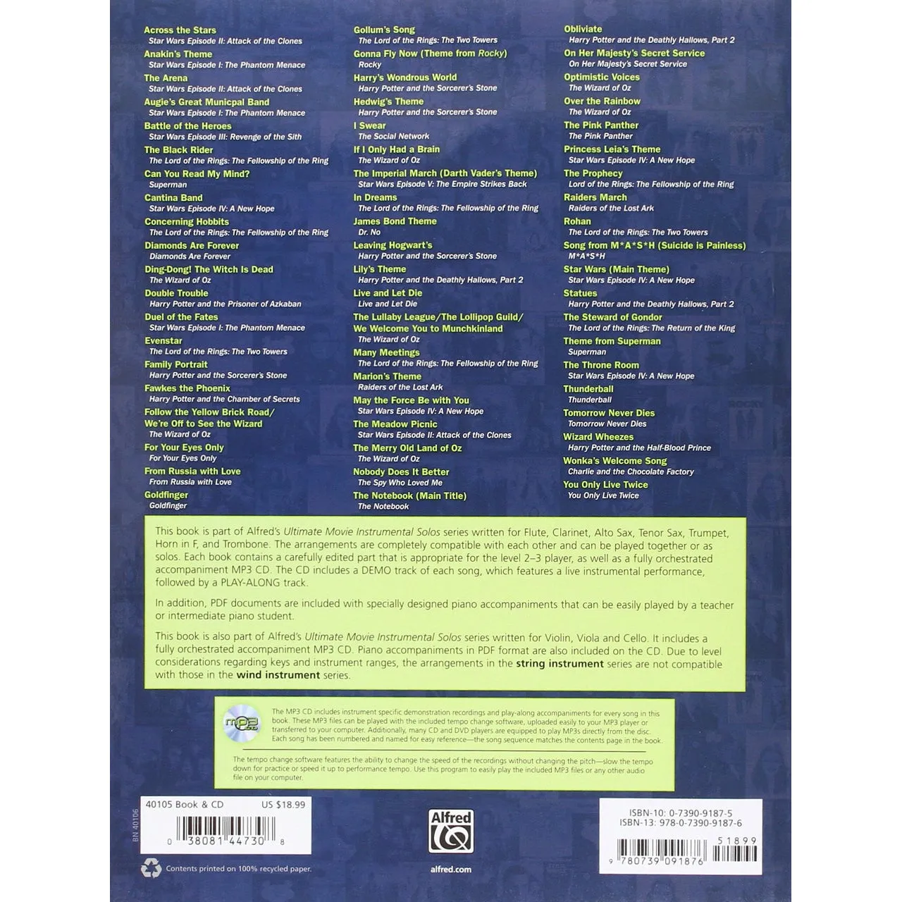 Alfred Ultimate Movie Solos Violine mit CD