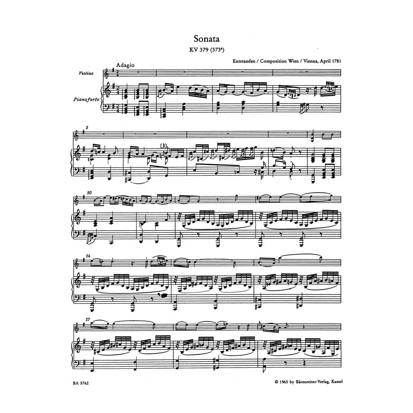 Bärenreiter Mozart Klavier Violine Bd. 2 Urtext Noten