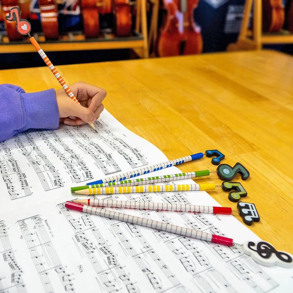 Shar Music Musical Pencils Bleistifte 6er-Set mit Notensymbol