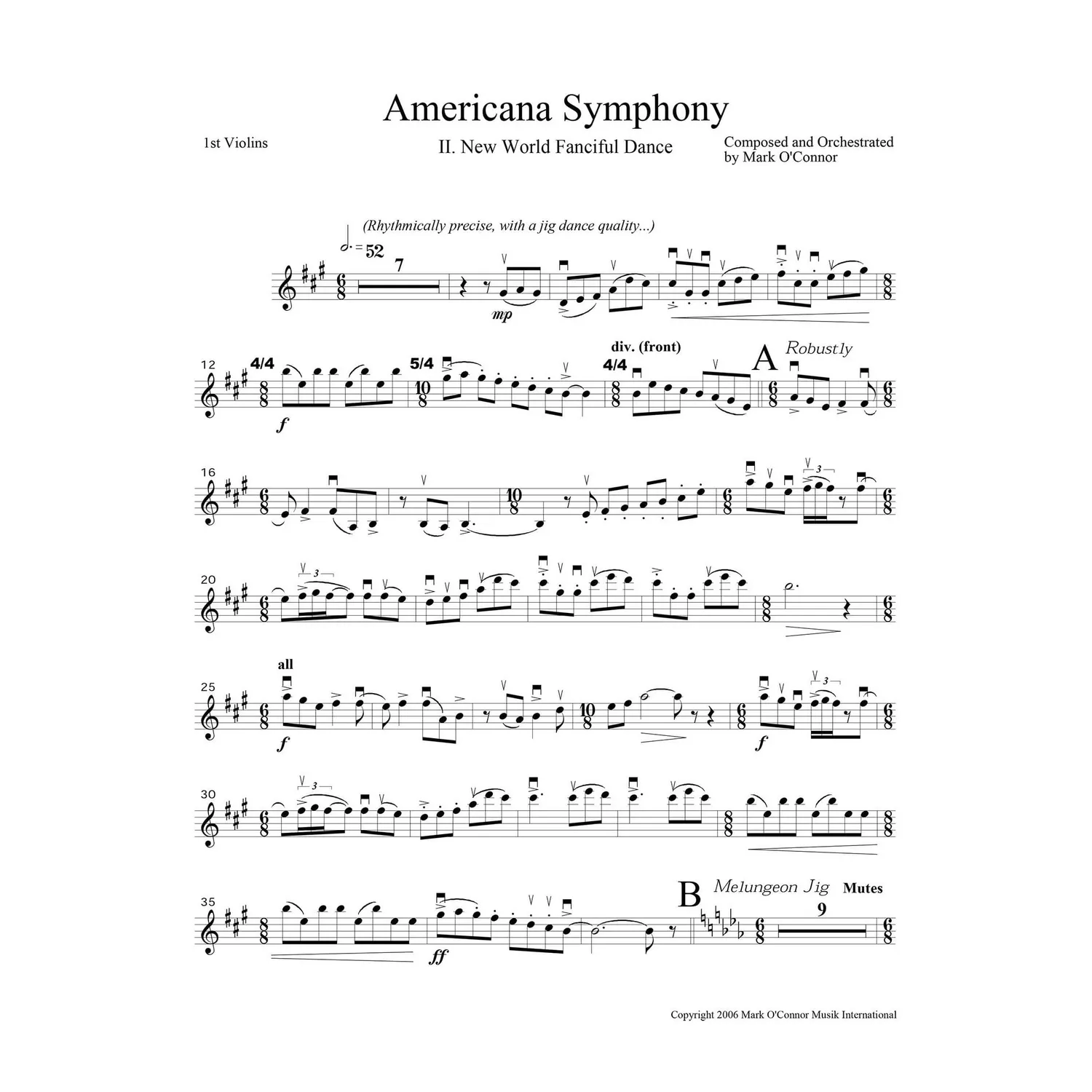 Mark O'Connor Americana Symphony Variations Streicher-Noten Download