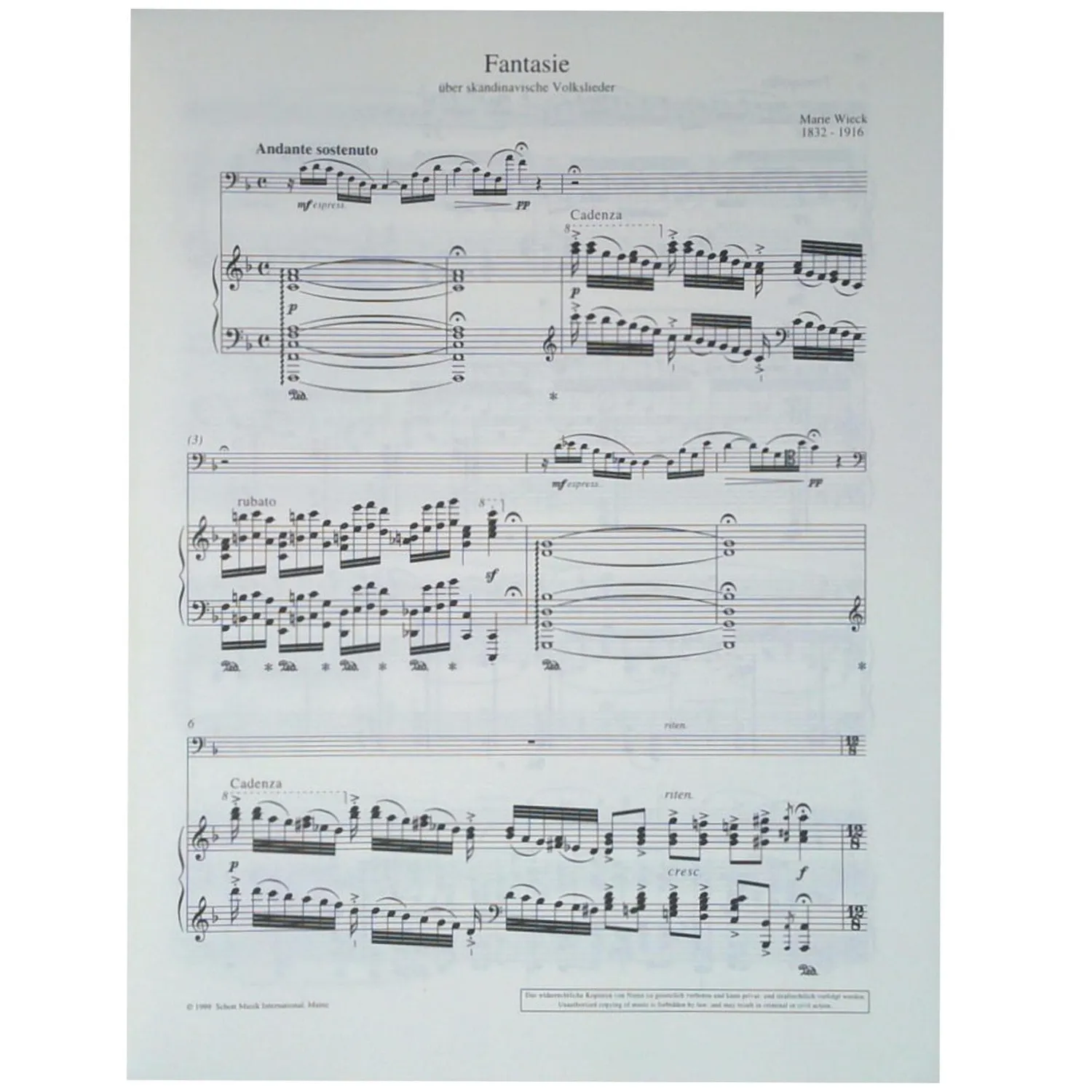 Schott Female Composers Noten für Cello und Klavier 14 Stücke