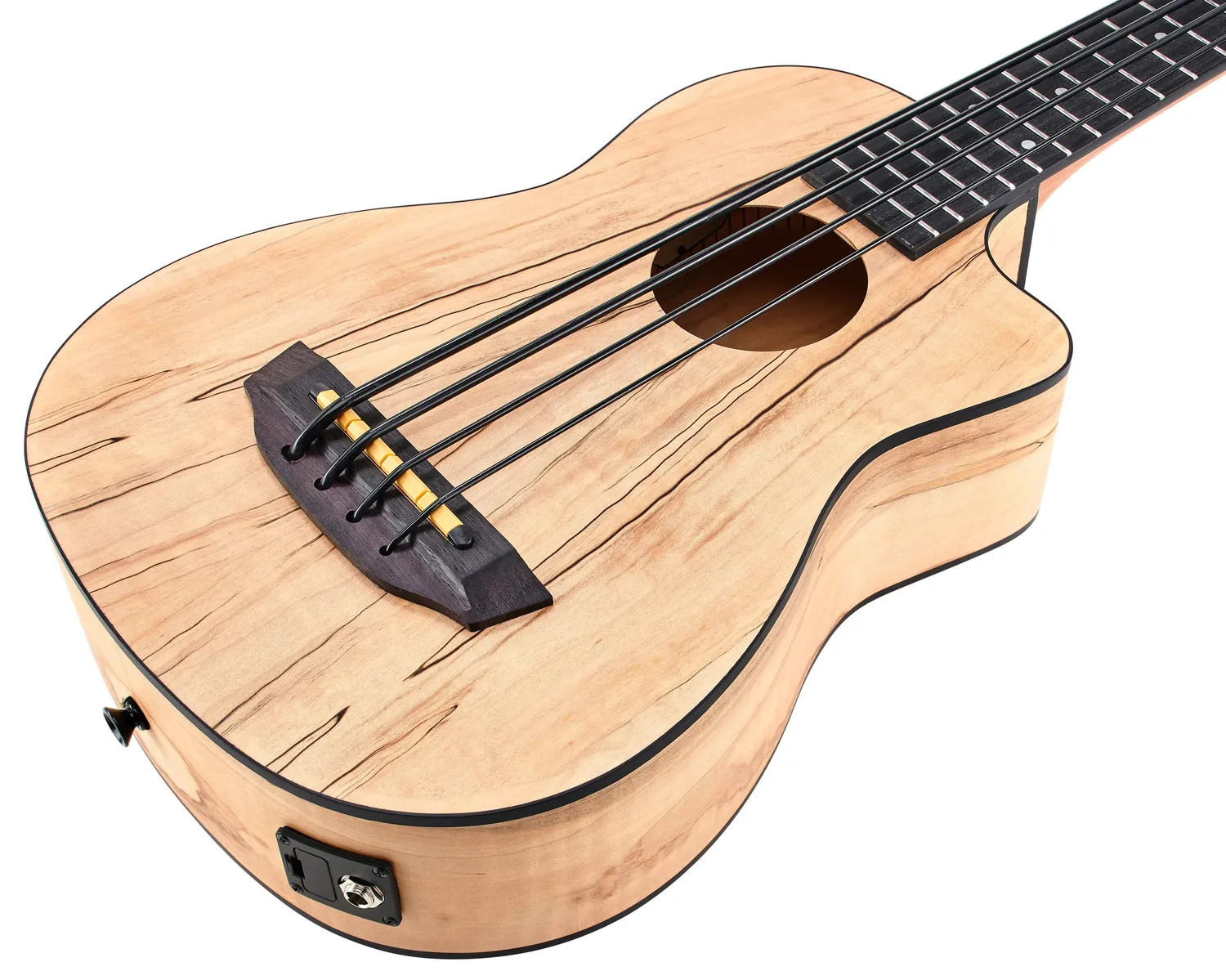 Harley Benton Standard UkeBass U-Bass Geflammter Ahorn EQ