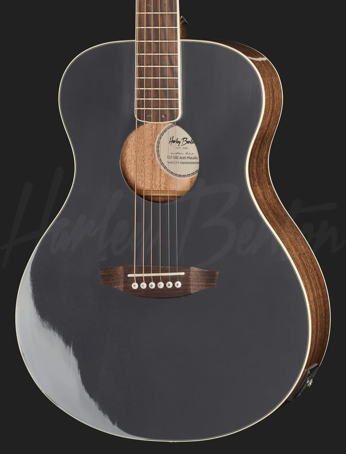 Harley Benton Custom Line CLF-50E Westerngitarre Anth Metallic