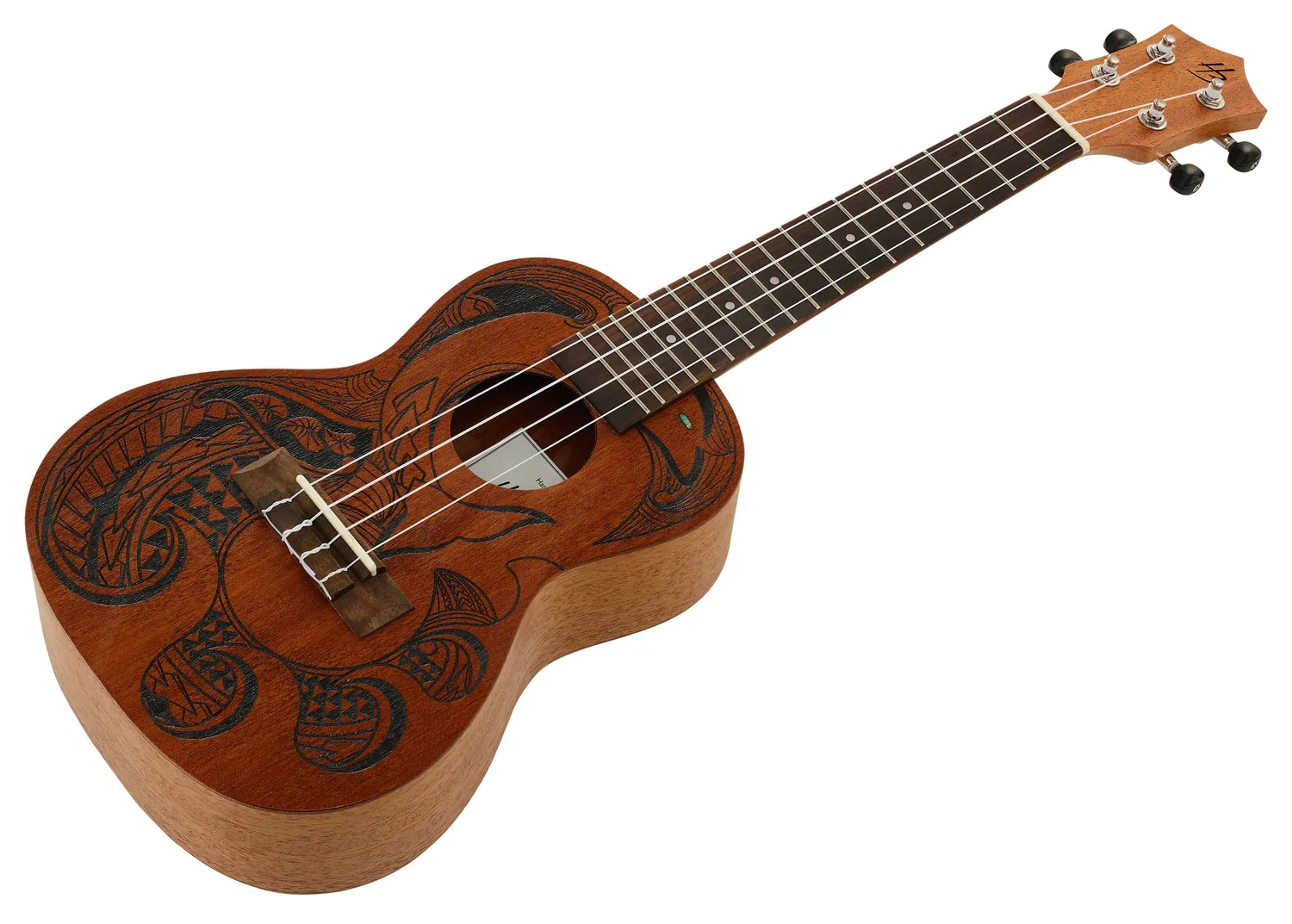 Harley Benton Standard Hawaii Dolphin Tattoo Konzert Ukulele Mahagoni