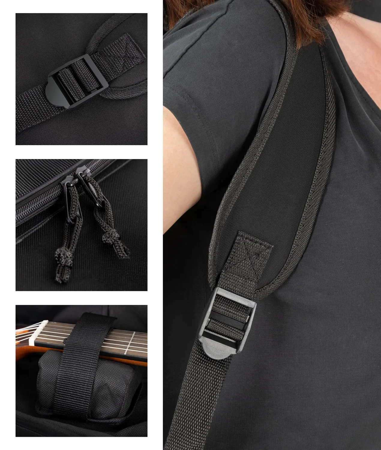 Rocktile Klassik-Gitarrentasche 4/4 Gigbag Schwarz