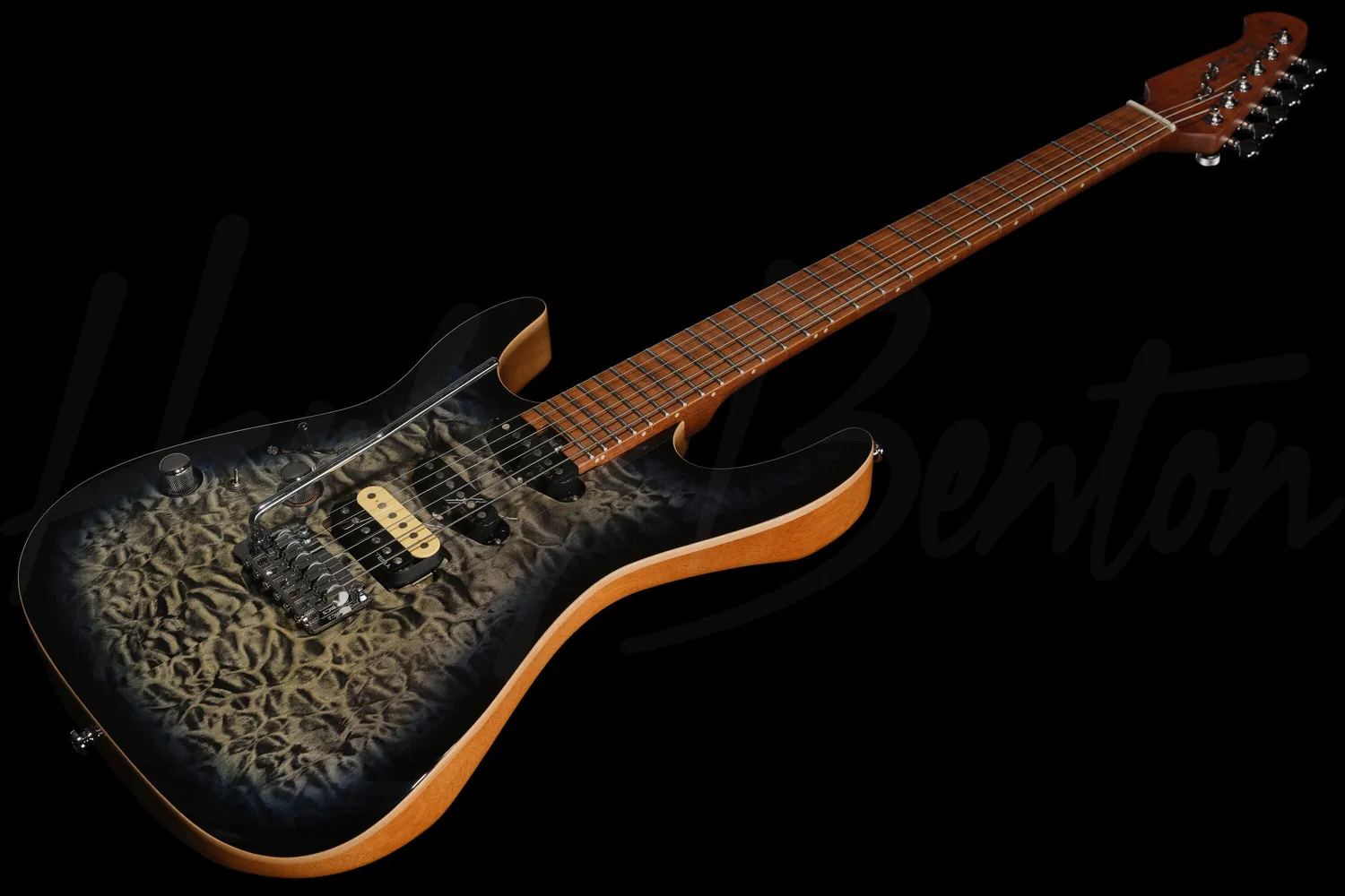 Harley Benton Fusion-IV HSS LH E-Gitarre Linkshänder blau