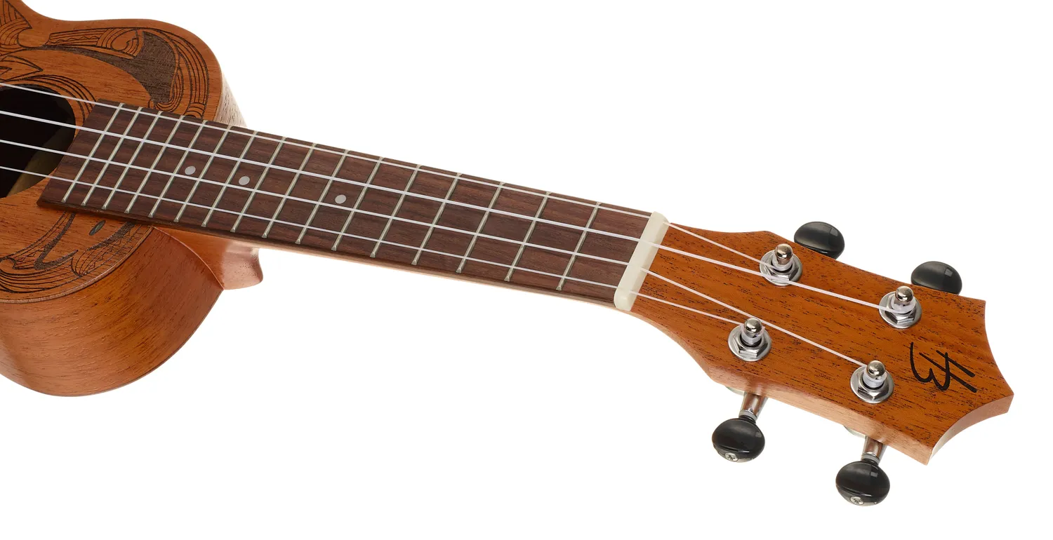 Harley Benton Hawaii Dolphin Tattoo Sopran-Ukulele Mahagoni