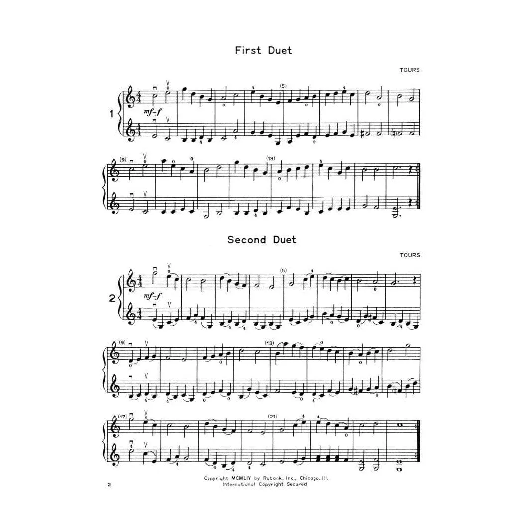 Rubank First Duet Album Whistler Hummel Noten 2 Violinen erste Lage