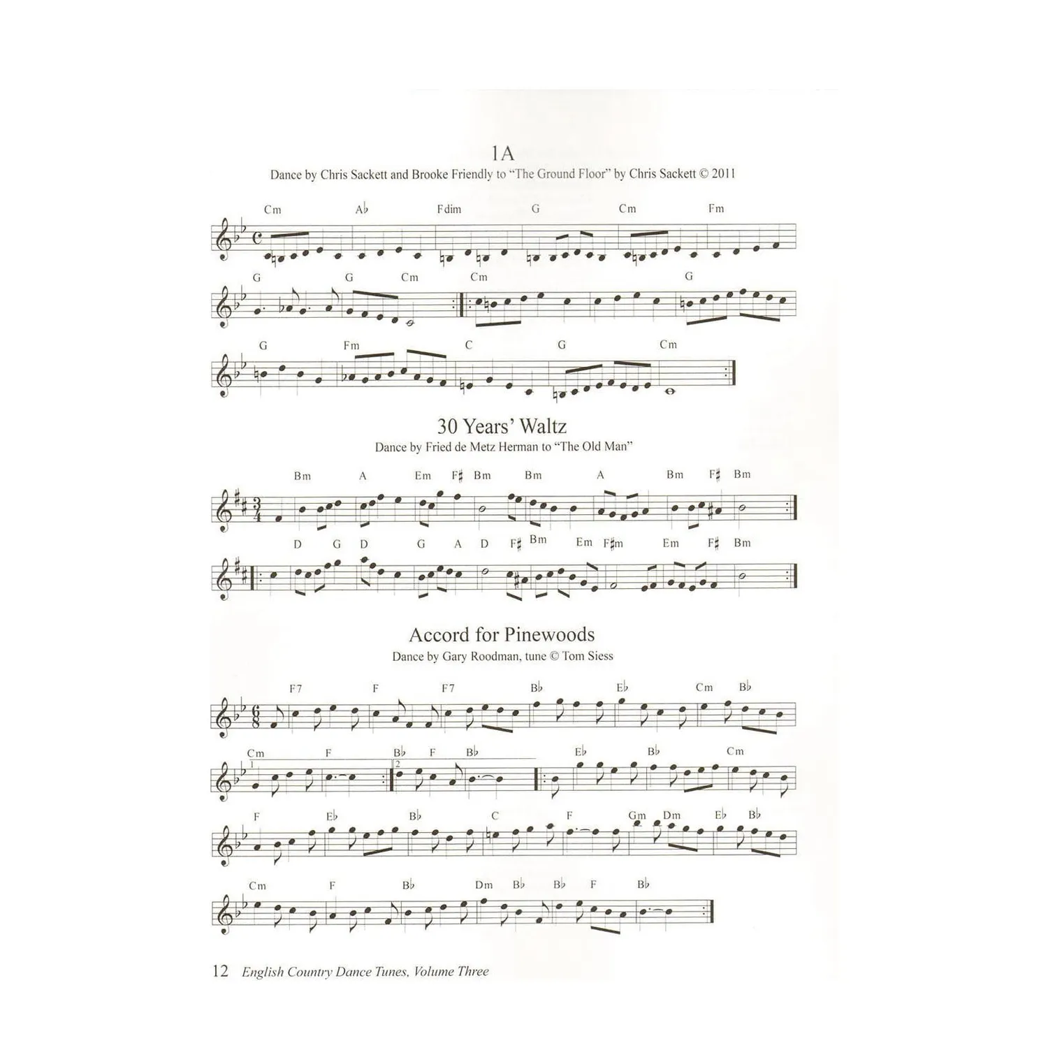 Barnes English Country Dance Tunes Vol. 3 Notenbuch 176 S.
