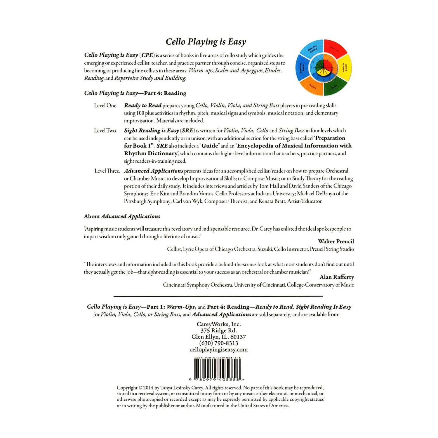 Carey Cello Playing Is Easy 4 Celloschule Fortgeschrittene