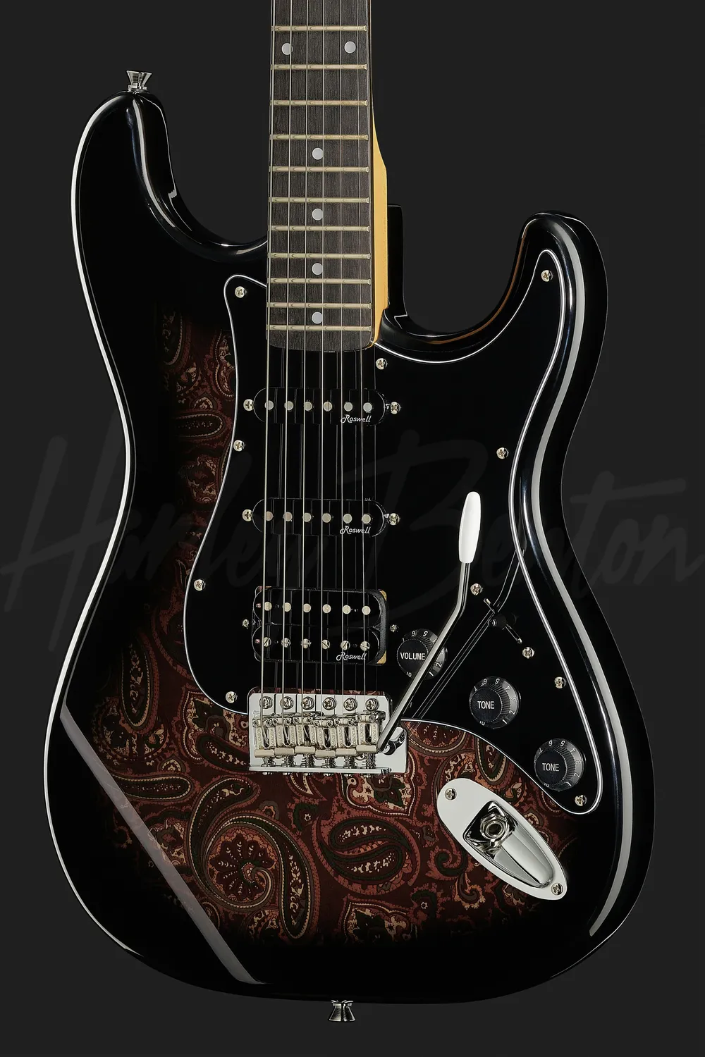 Harley Benton Classic ST-70 E-Gitarre Black Paisley