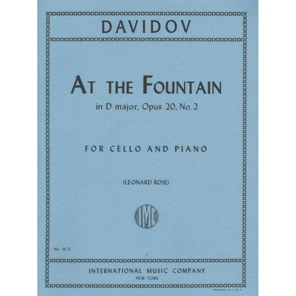 Davidoff At the Fountain Op. 20 Nr. 2 Noten Cello Klavier