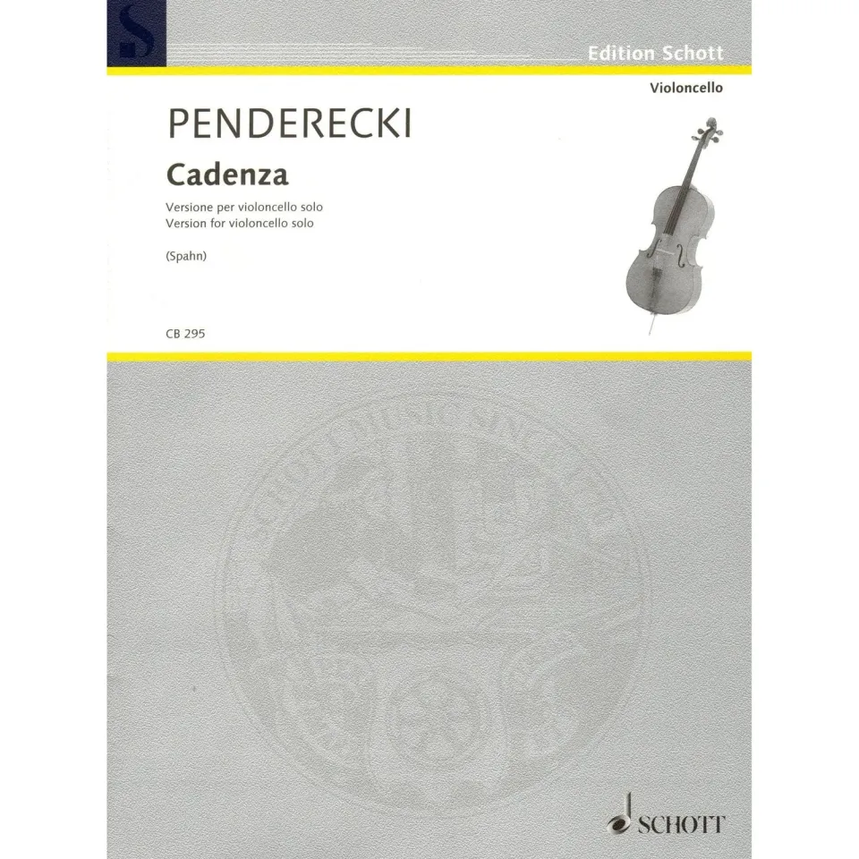 Schott Penderecki Cadenza Cello Solo Noten