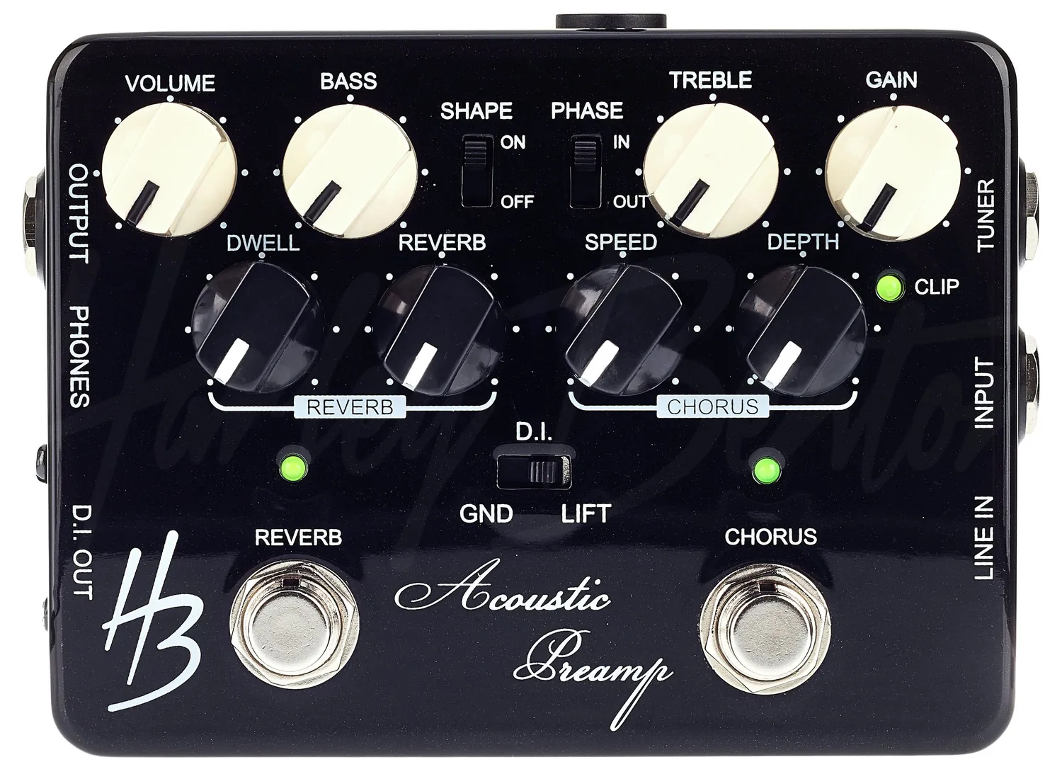 Harley Benton Custom Line Acoustic Preamp Pedal mit DI
