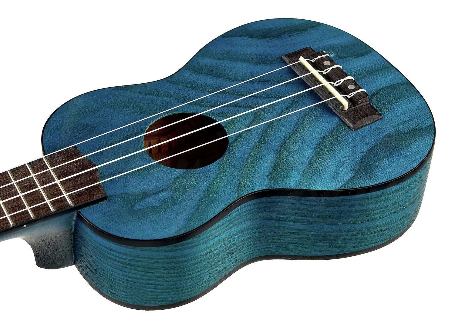 Harley Benton Standard UK-12 Stain Ash Blue Sopran-Ukulele
