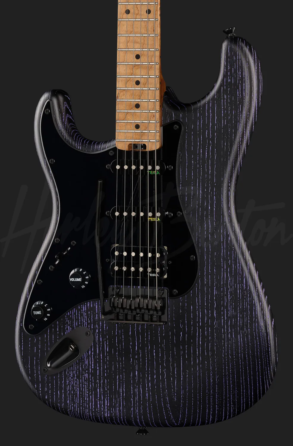 Harley Benton ST-Modern Plus MN HSS E-Gitarre lila links