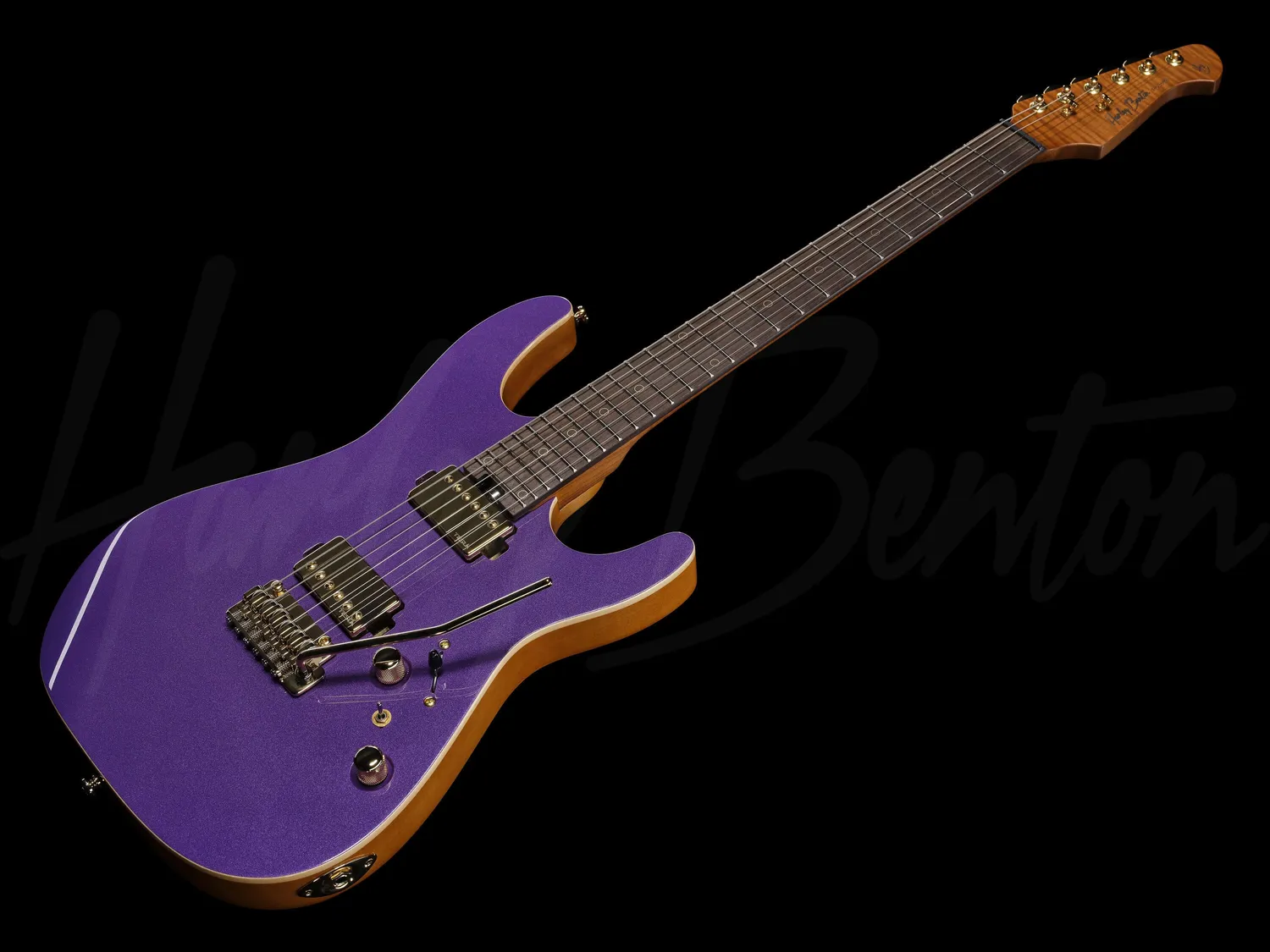 Harley Benton Fusion-IV E-Gitarre Purple Metallic Humbucker