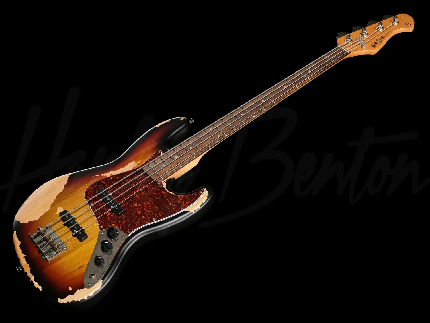 Harley Benton Vintage JB-62HA SB E-Bass Sunburst Relic