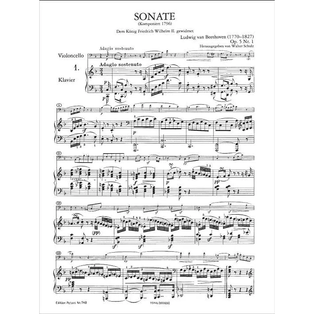 Shar Music Beethoven Op 5 69 102 Cello Noten Sonaten