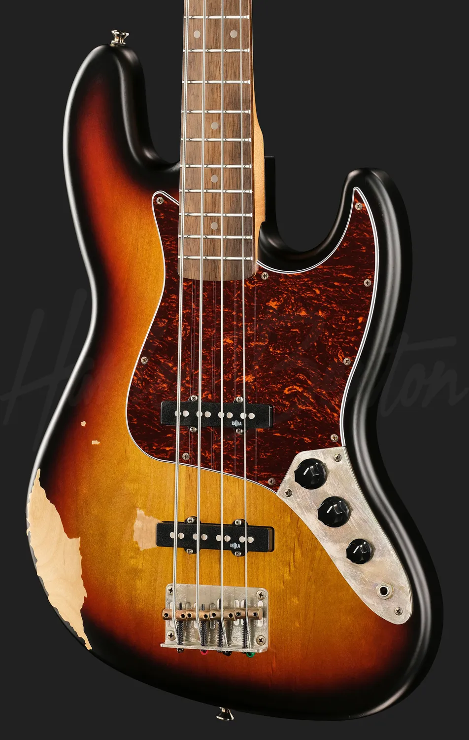 Harley Benton JB-62LA SB E-Bass Erle Sunburst