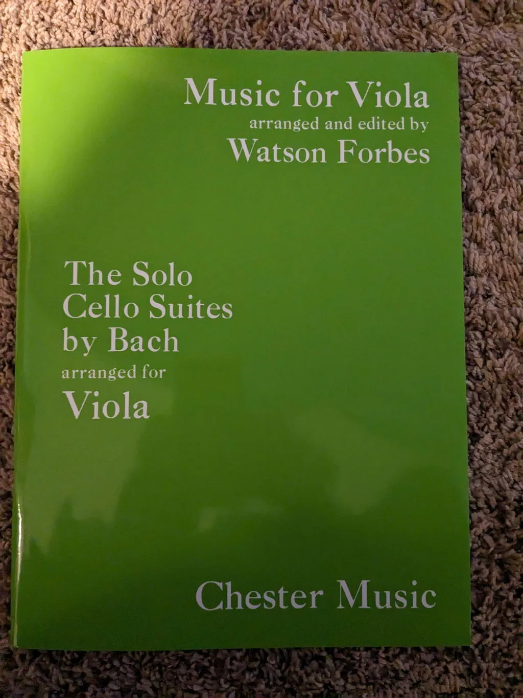 Chester Bach 6 Cellosuiten BWV 1007-1012 Bratschennoten