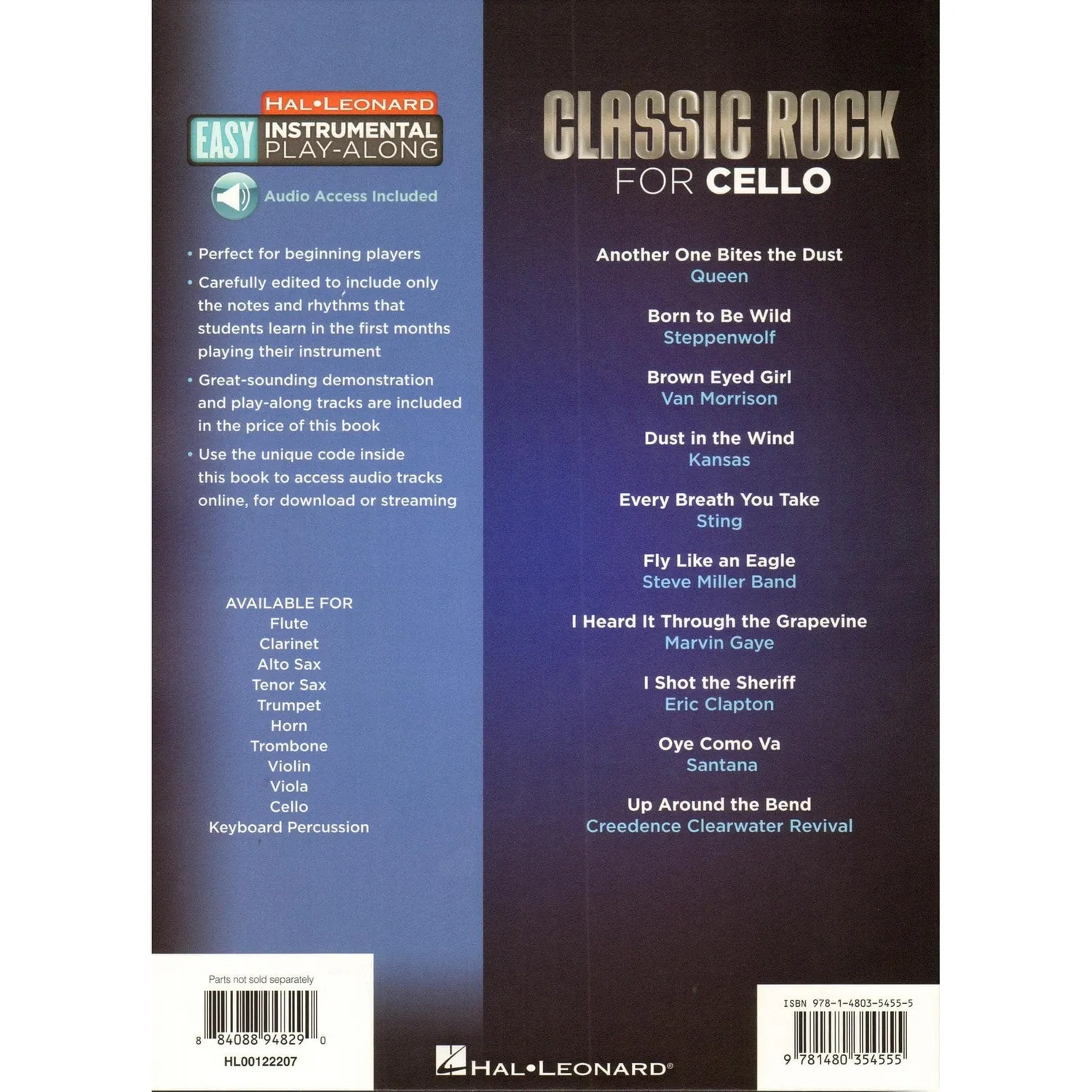 Hal Leonard Classic Rock Cello Cellonoten mit Audio