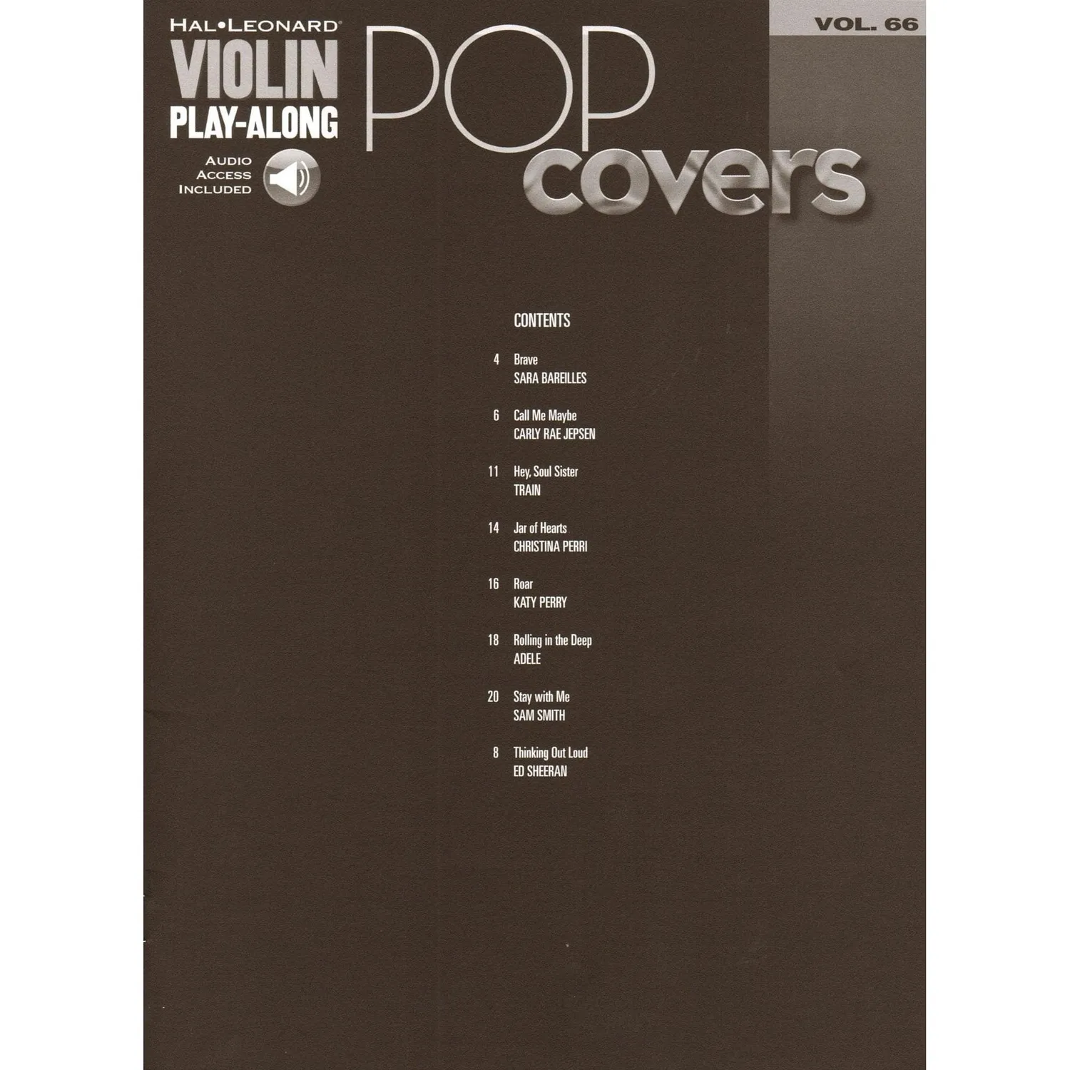 Hal Leonard Violin Play-Along Vol.66 Noten Pop Covers