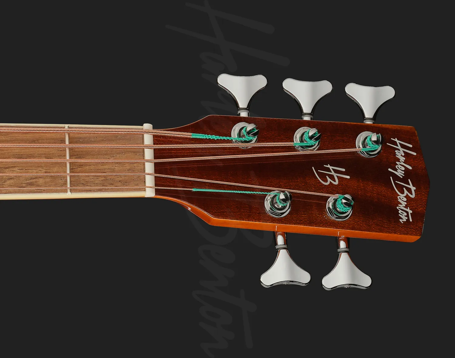 Harley Benton B-35 Akustikbass 5-saitig Natur Mahagoni