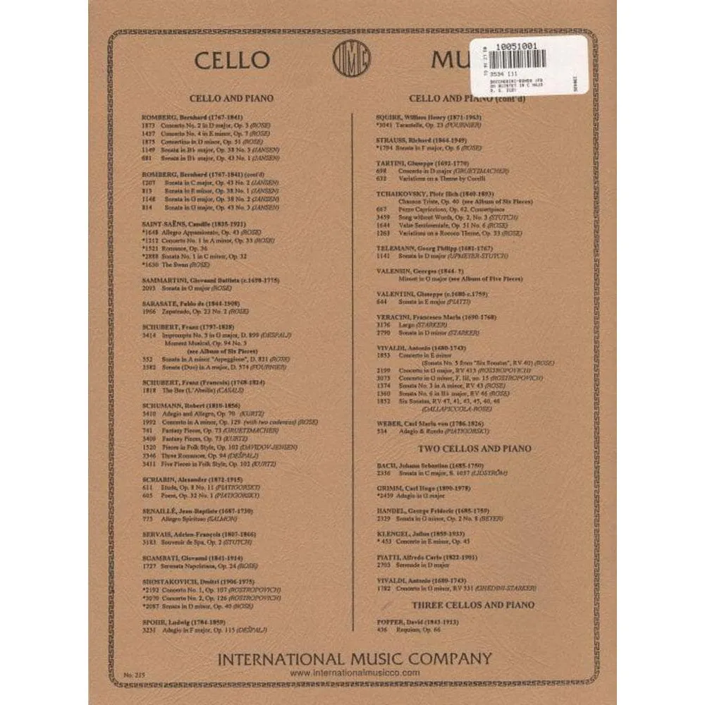 Boccherini Rondo G 310 Noten Cello Klavier