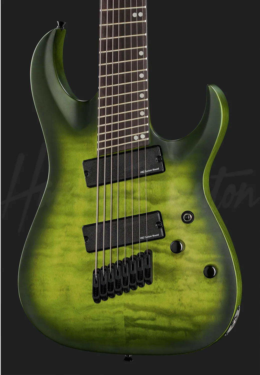 Harley Benton Progressive MultiScale-8 NT QEB 8-Saiter grün