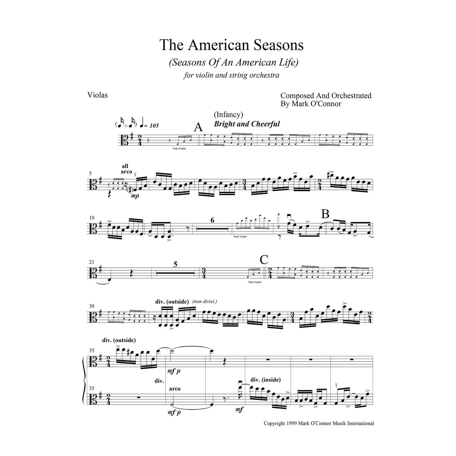 Shar O'Connor American Seasons Noten Viola Download