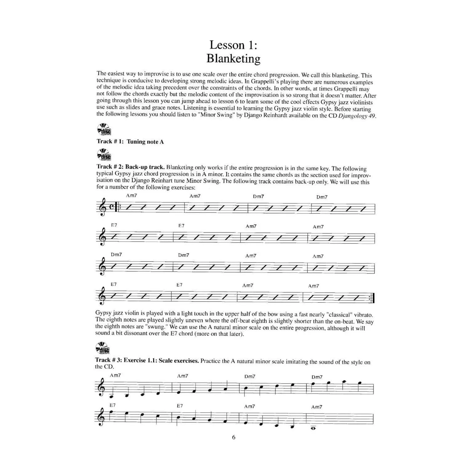 Mel Bay Norgaard Getting Into Gypsy Jazz Violin Notenbuch Online-Audio