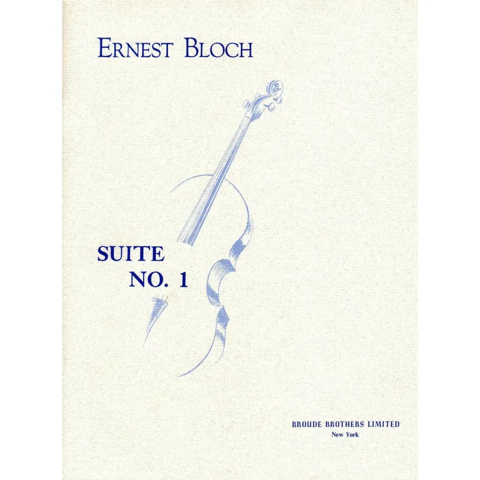 Shar Music Bloch Suite Nr. 1 Cello solo Noten Broude