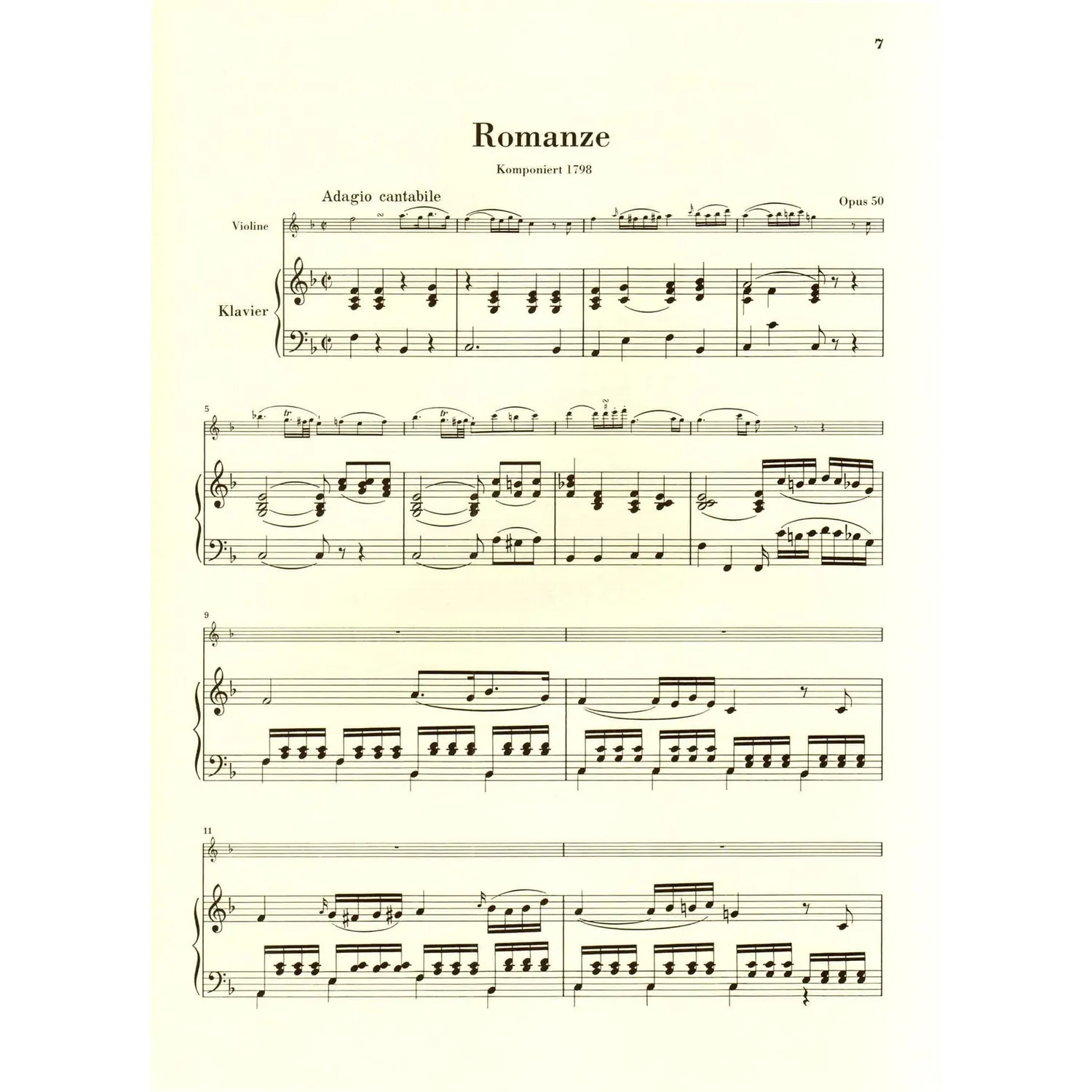 Shar Music Beethoven Romanzen Op.40/50 Noten Violine Urtext