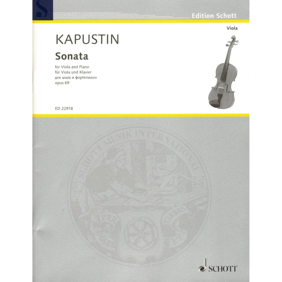 Kapustin Sonate op. 69 Noten Viola Klavier Schott