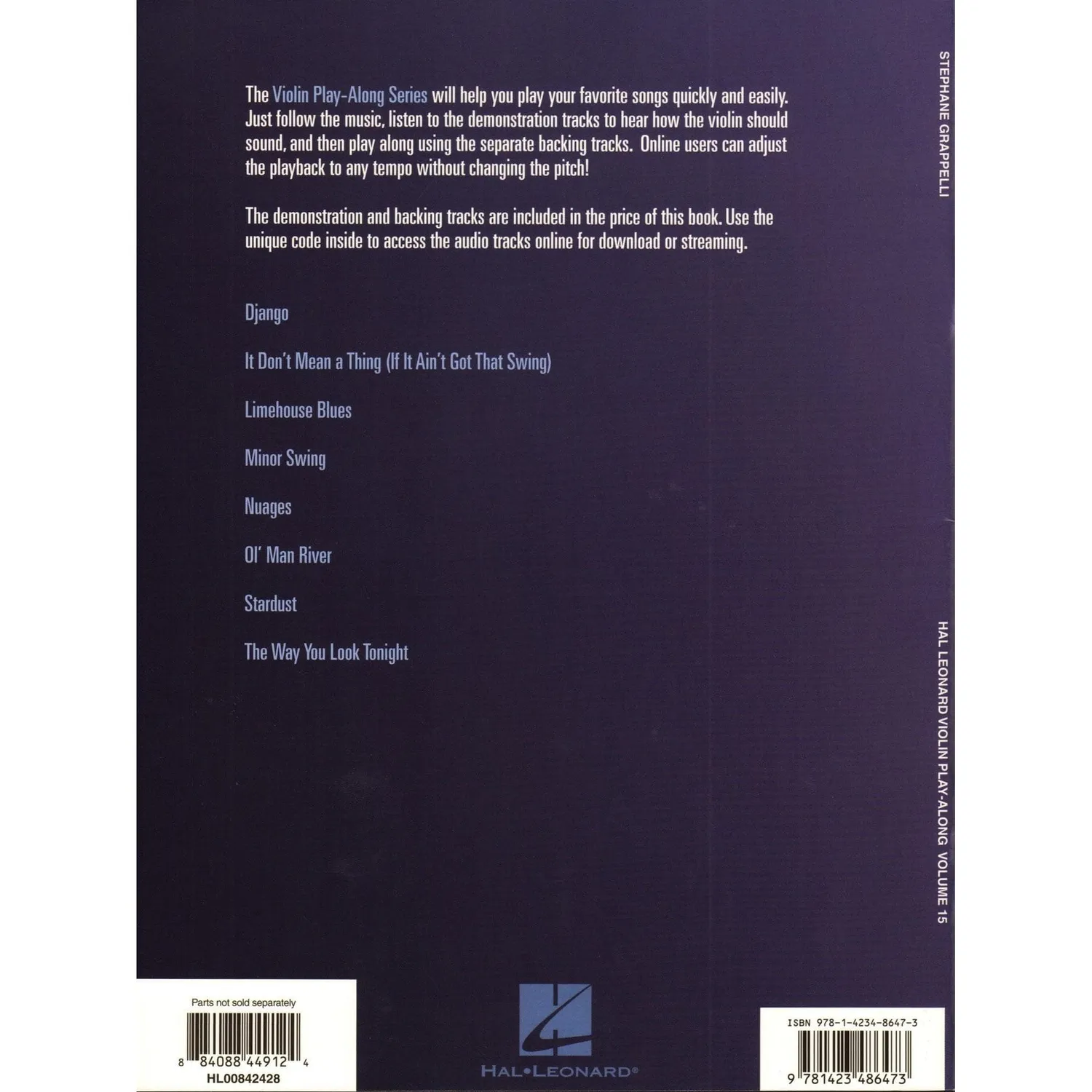 Hal Leonard Grappelli Play-Along Vol.15 Violine Noten