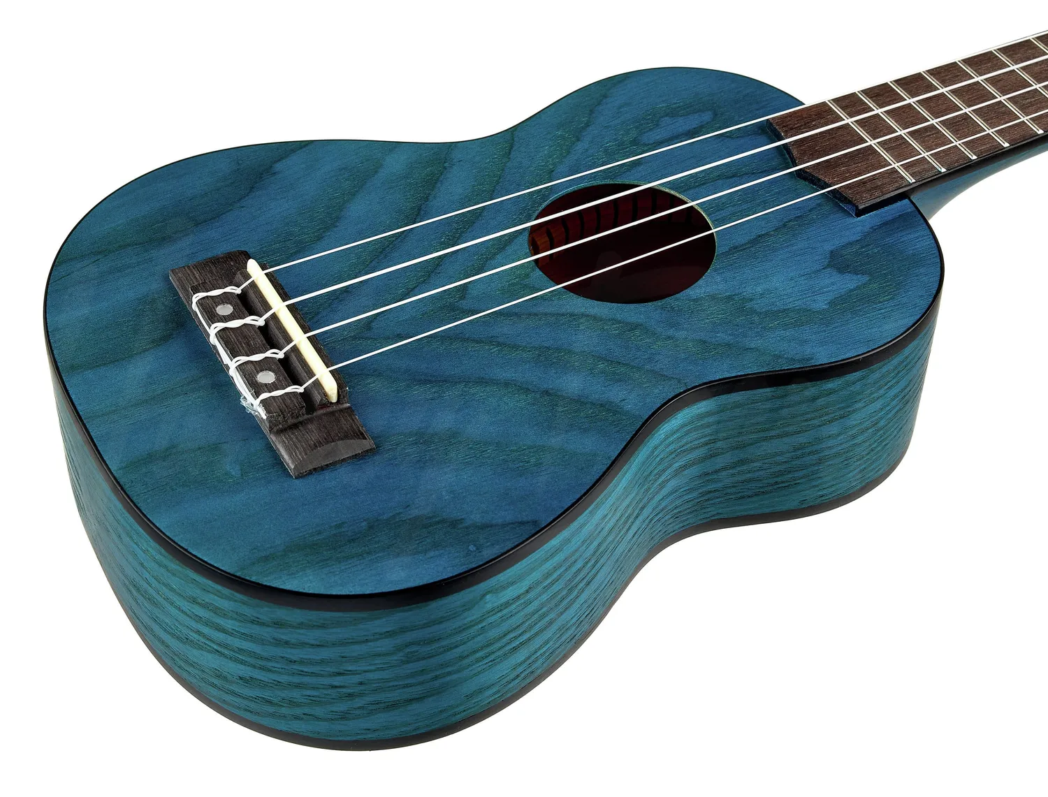 Harley Benton Standard UK-12 Stain Ash Blue Sopran-Ukulele