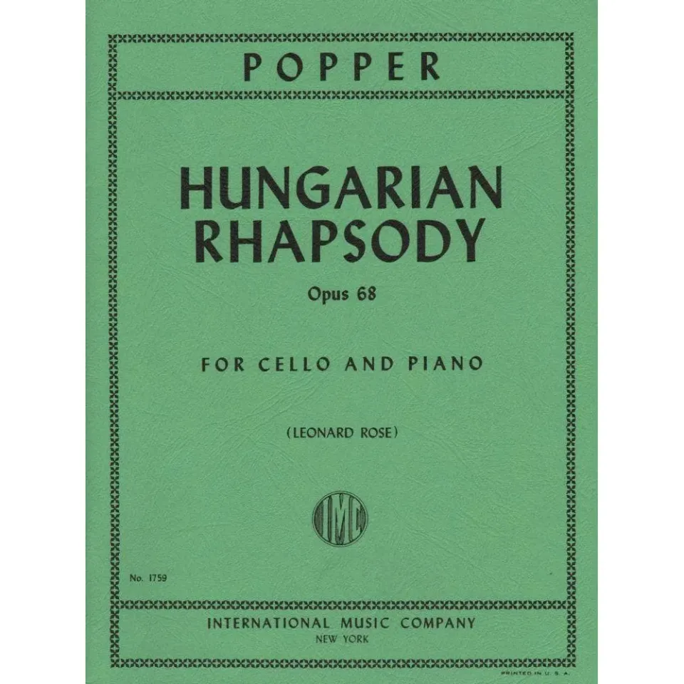 International Popper Op. 68 Noten Cello Klavier Rose